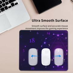 Square Mousepad 20x24cm Home Office Rubber Sewn Border Slide Mousepad
