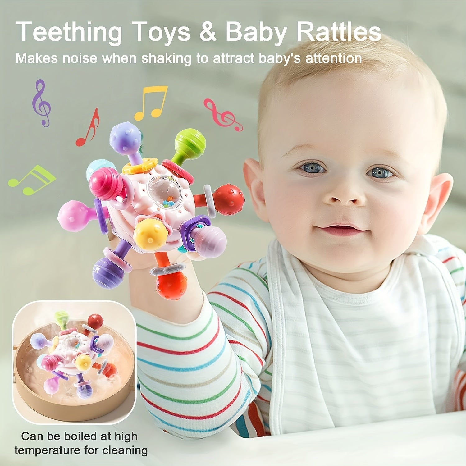 Teething Ring Baby Toy 3-9 Months