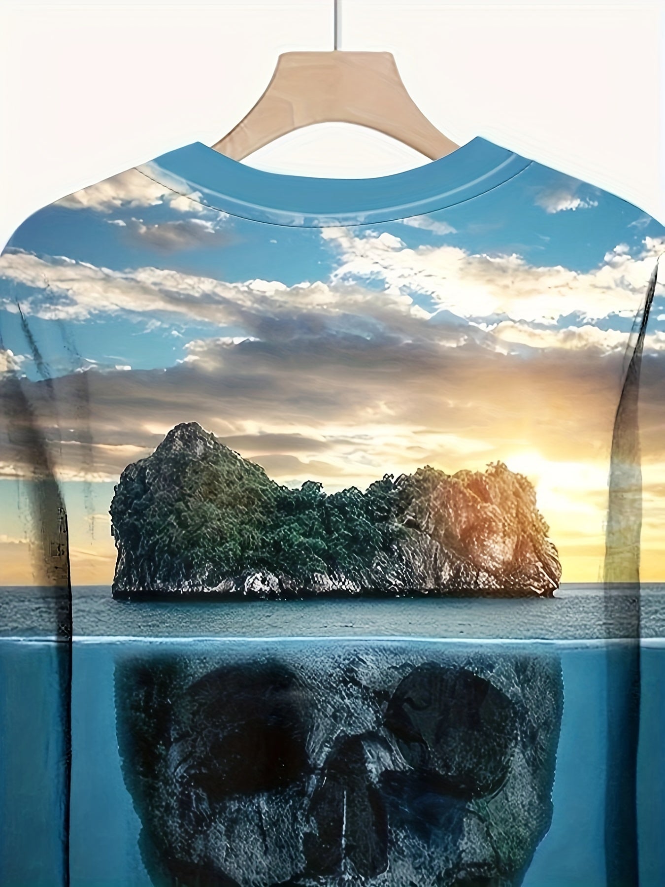 Skull Stone 3D Print Men's Long Sleeve Tee - Autumn Fashion