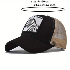 Animal Embroidery Patch Baseball Cap Unisex Adjustable Mesh Dad Hat