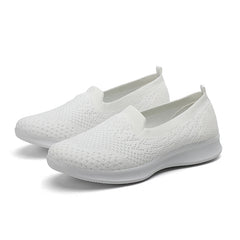 Women's Lightweight Knit Running Shoes Low Top Weaving Loafers