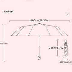 Children Umbrella Windproof Folding Reflective Stripe Cartoon Unicorn