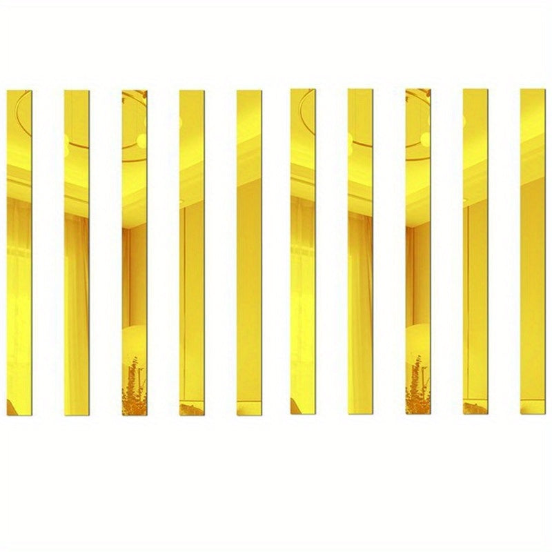 10PCS 19.5cm Wall Acrylic Decoration Strip Self Adhesive Stickers
