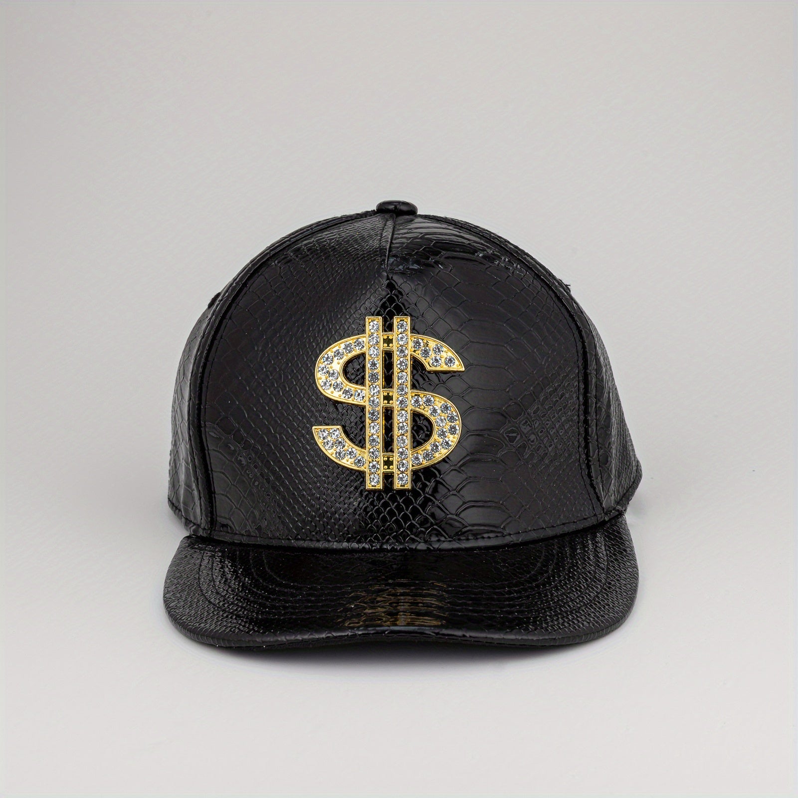 Men's PU Leather Baseball Cap with Dollar Pattern