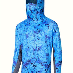 Men's UPF 50 Sun Protection Hoodie With Mask Long Sleeve Quick Dry Tops