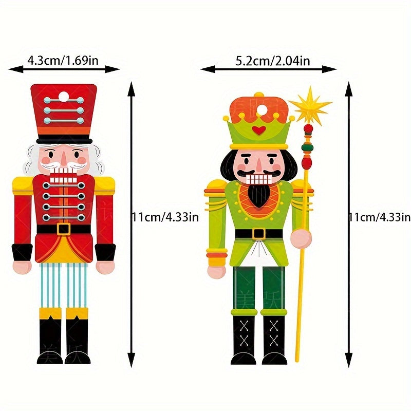 12pcs Christmas Nutcracker DIY Hanging Ornaments