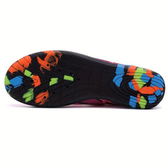 Women's Zipper High Elastic Mesh Water Shoes Non-slip Wading Shoes