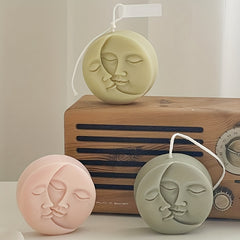 Moon Sun Face Candle Silicone Mold DIY Soap Craft Supplies