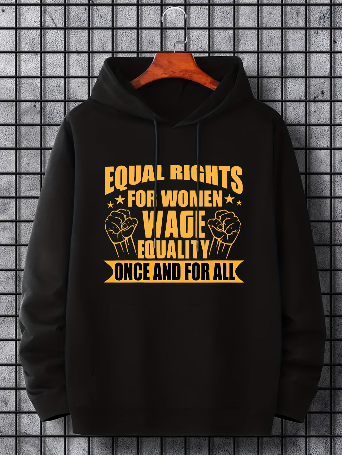 Equal Rights Letter Print Hoodie Men's Sweatshirt