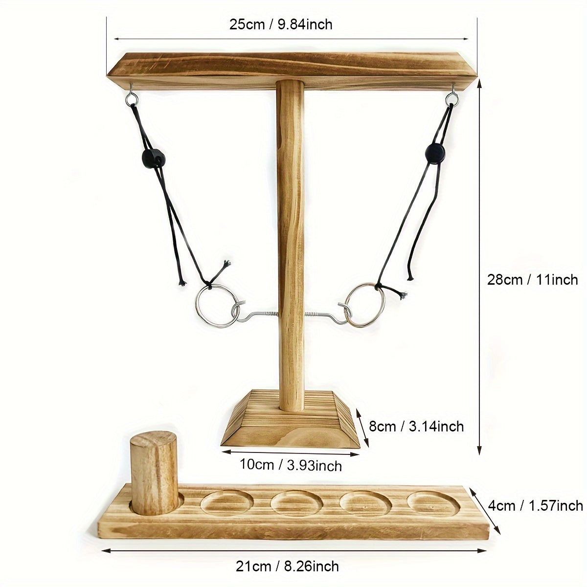 Wooden Hook and Ring Game for Home Party