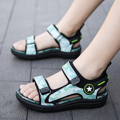 Boys Open Toe Sandals Lightweight Breathable Summer Beach Shoes