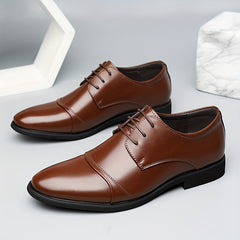 Men's Derby Shoes Lace up Front Dress Shoes For Men Business Formal Wedding Tie