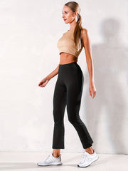 High Stretch Flared Yoga Pants Solid Bootcut Sports Activewear