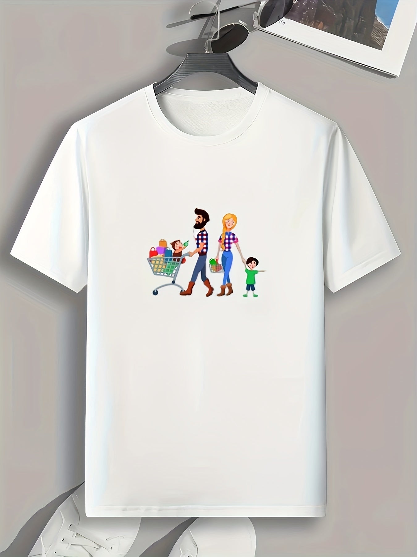 Family Print Men's Graphic T shirt Casual Comfy Tees For Summer Mens Clothing