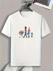 Family Print Men's Graphic T shirt Casual Comfy Tees For Summer Mens Clothing