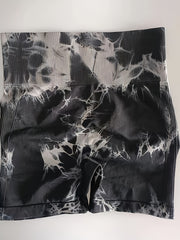 Tie Dye Seamless Butt Lifting Yoga Shorts High Waist Fitness Activewear