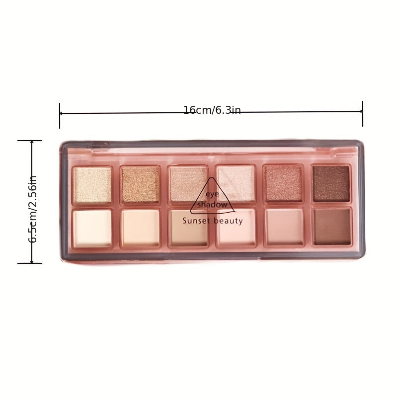 12 Colors Matte Glitter Eyeshadow Palette