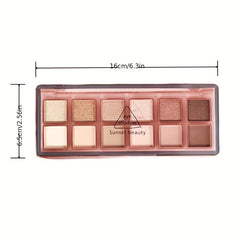 12 Colors Matte Glitter Eyeshadow Palette