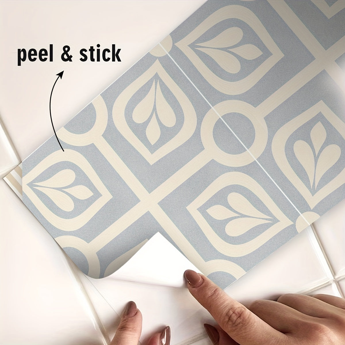 Nordic Style Adhesive Stair Stickers - Waterproof Tile Patterns