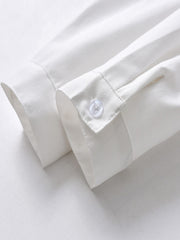 Boys Solid Long Sleeve Button Down Lapel Shirt