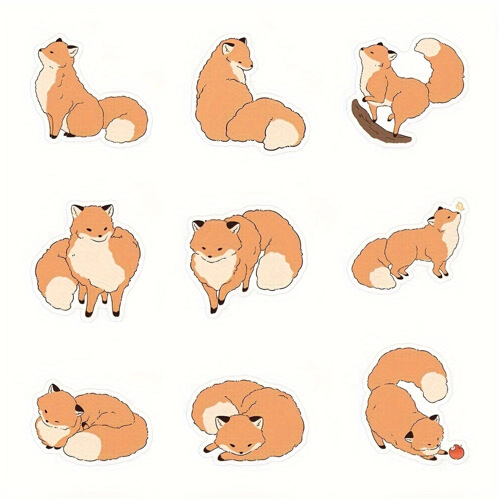 60pcs Fox Series Graffiti Stickers For DIY Suitcases Laptop Helmet Scrapbook