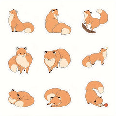 60pcs Fox Series Graffiti Stickers For DIY Suitcases Laptop Helmet Scrapbook