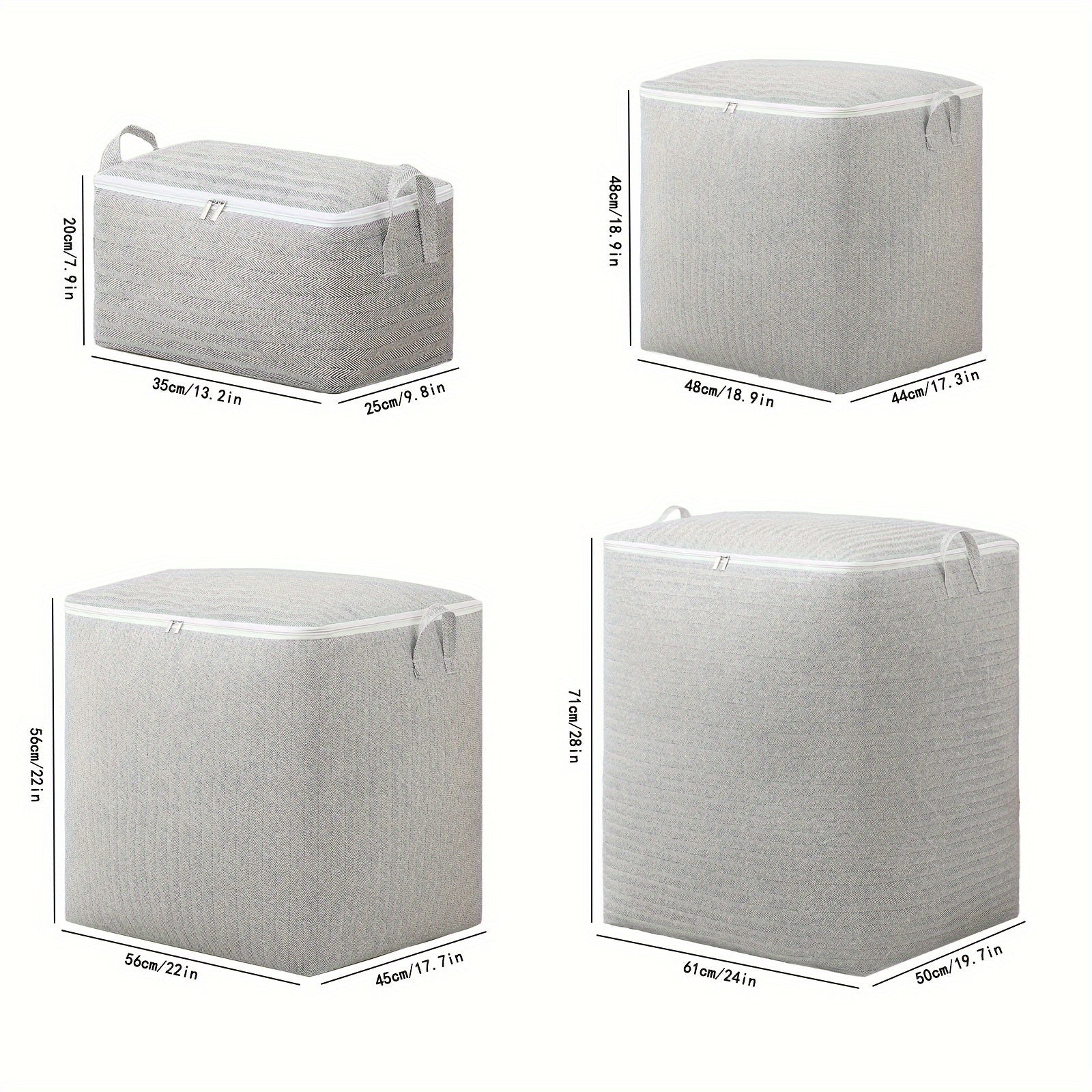 Large Capacity Storage Bag With Handles Clothes Quilts Wardrobe Organizer