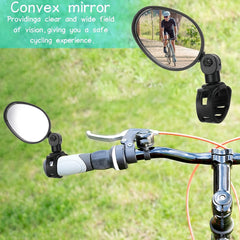 4pcs Bike Mirror Rotatable Handlebar Wide Angle Rear View Mirror