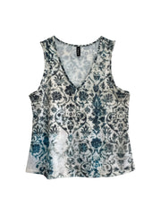 Floral Print V Neck Tank Top Casual Loose Summer Tank Top Women's Clothing