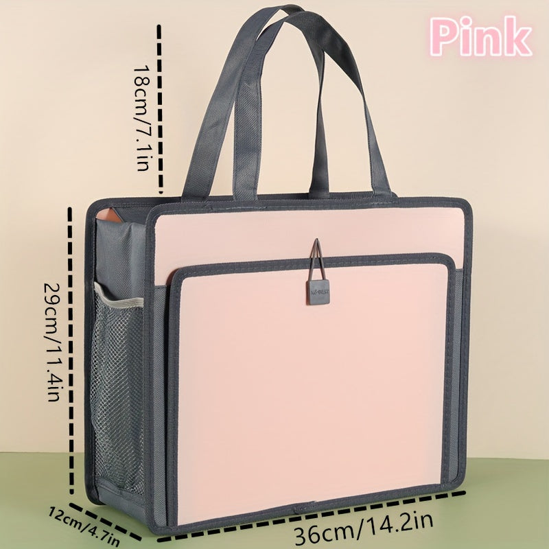 Handheld Waterproof Book Bag - Large Capacity Zipper Tutoring Bag