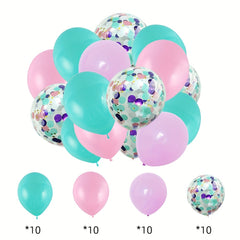 100pcs Mermaid Tail Balloon Set for Marine Theme Party Decor