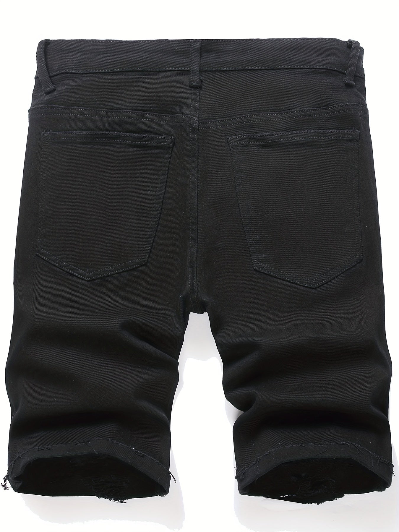 Men's Ripped Denim Shorts - Casual Street Style