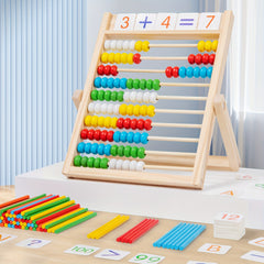 Wooden Computing Frame with Numbered Pegs