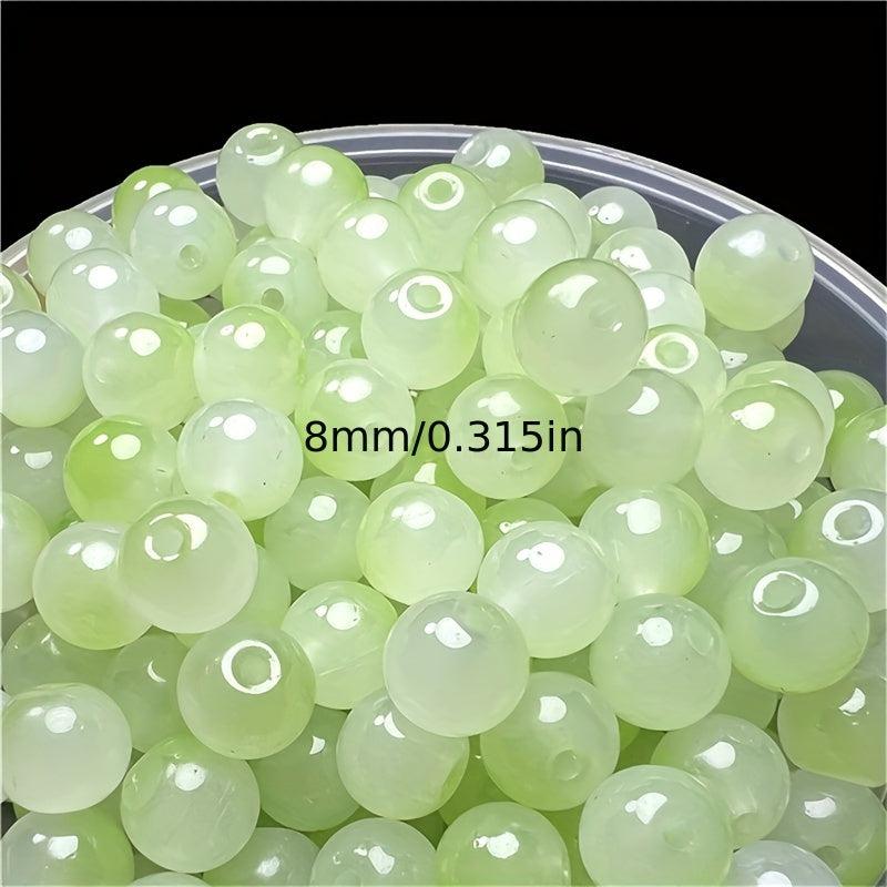 8mm Glass Beads Multicolor DIY Bracelet Necklace Jewelry Accessories