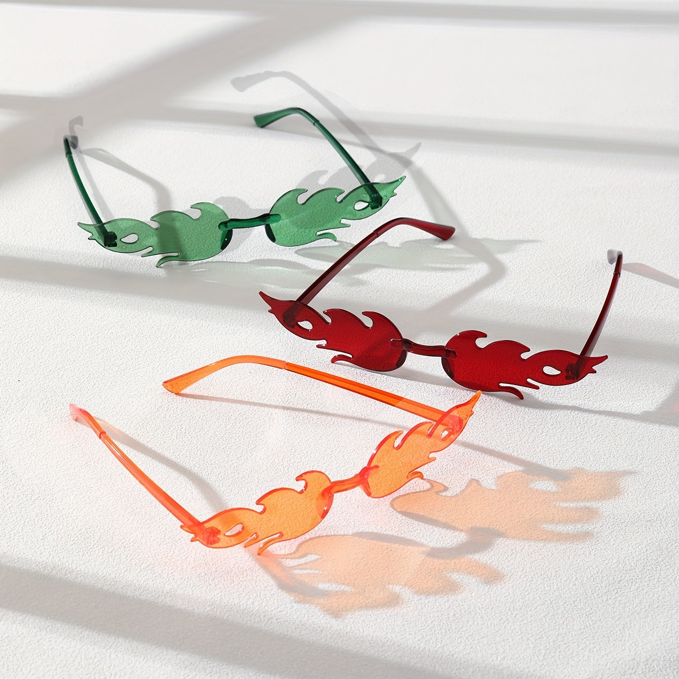 5 Pairs Colorful Sunglasses for Summer Beach Vacation Buddy Sharing Outfit