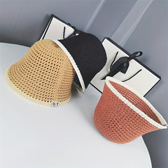 Breathable Hollow Sun Hat UV Protection Crochet Cloche Hat