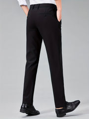 Men's Formal Solid Stretch Dress Pants Business Wear Spring Summer