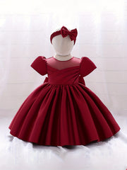 Gorgeous Birthday Wedding Baptism Gown Dress Fairy Girls V Neck Tutu Dress