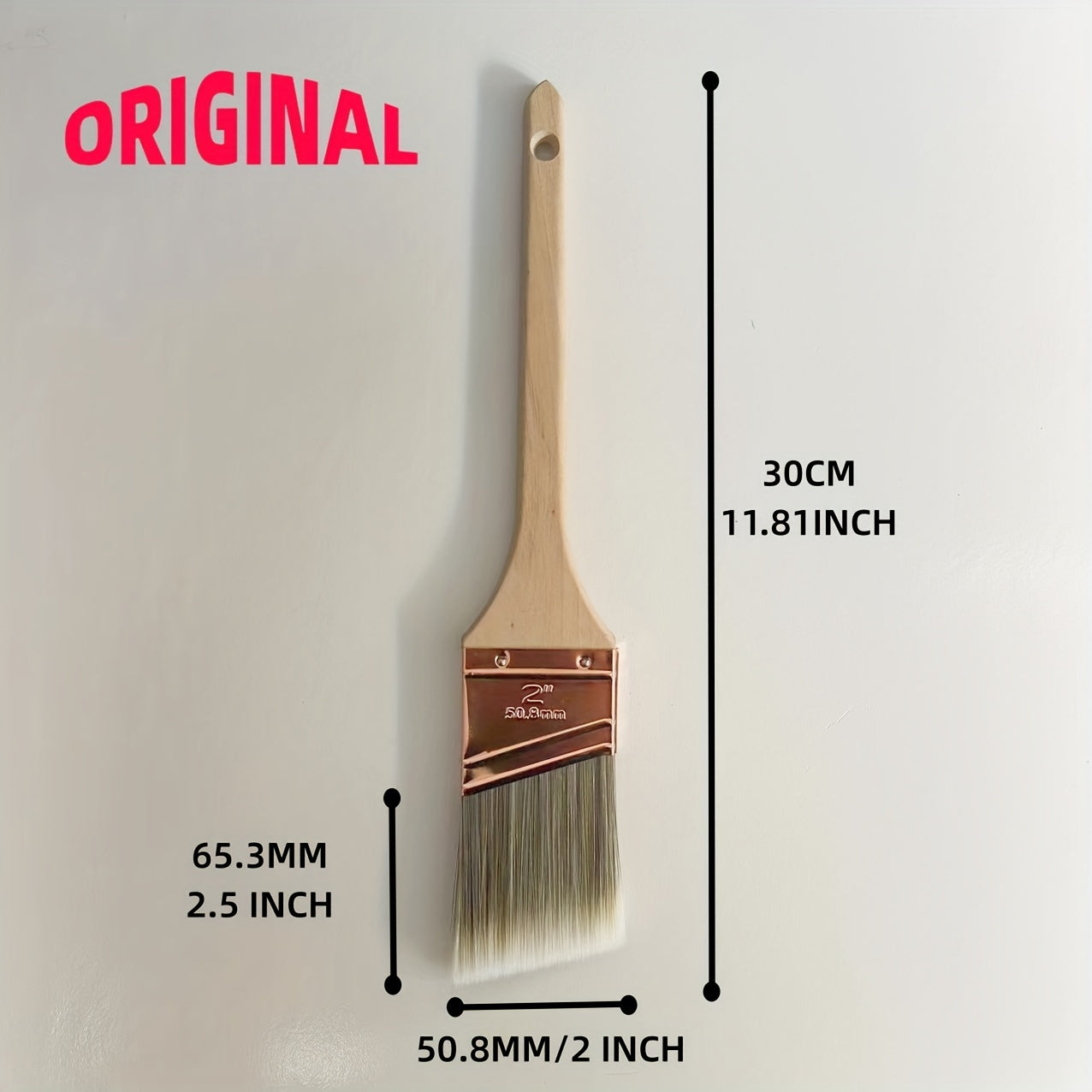 Professional Angled Cut In Paint Brush - Precision Detail Brush for Trim