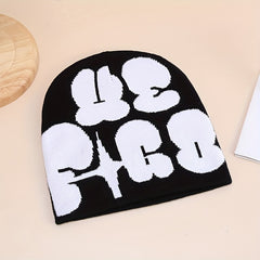 Fashionable Knit Hat With Bunny Ears - Unisex