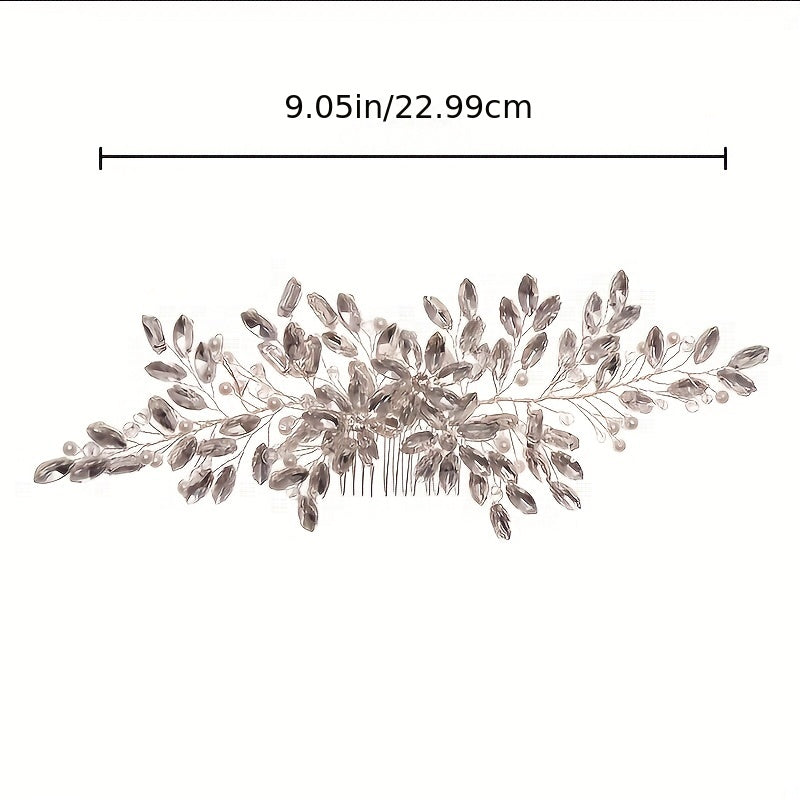Crystal Rhinestone Hair Comb Insert Comb Head Jewelry Wedding Accessories