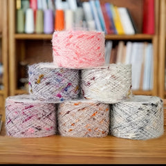 Gradient Chunky Mohair Yarn Colorful Dots DIY Sweater Shawl Scarf 50g 120m