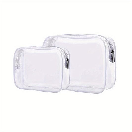 4pcs Clear Travel Toiletry Bags - Waterproof Makeup Organizers