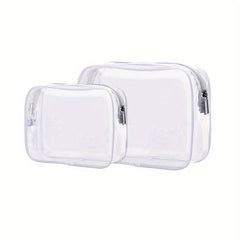 4pcs Clear Travel Toiletry Bags - Waterproof Makeup Organizers