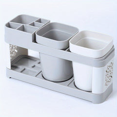 Hollow Toothbrush and Toothpaste Holder Set for Bathroom Storage