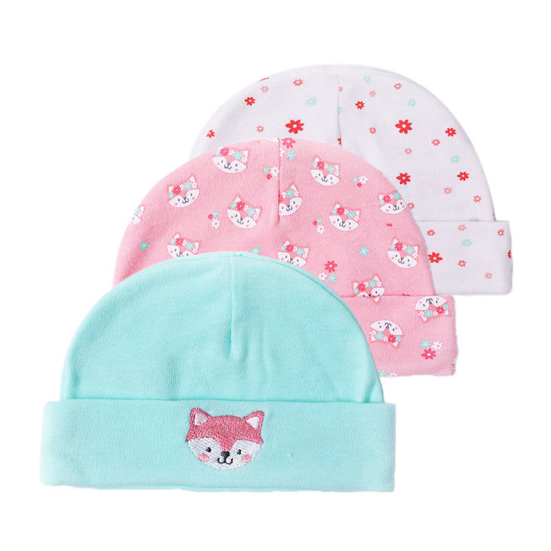 3pcs Unisex Newborn Baby Caps Boy Girl Infant Accessories