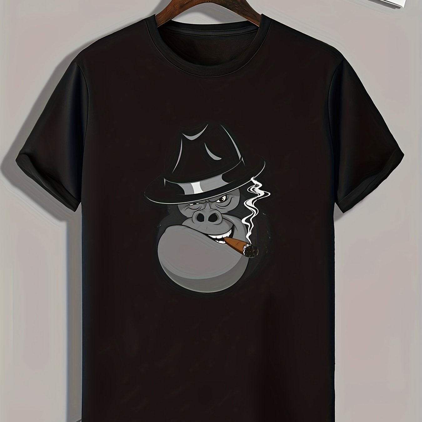 Men's Animal Print Slim Fit T-shirt for Spring Summer Holiday