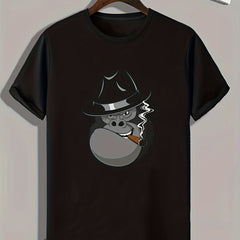 Men's Animal Print Slim Fit T-shirt for Spring Summer Holiday