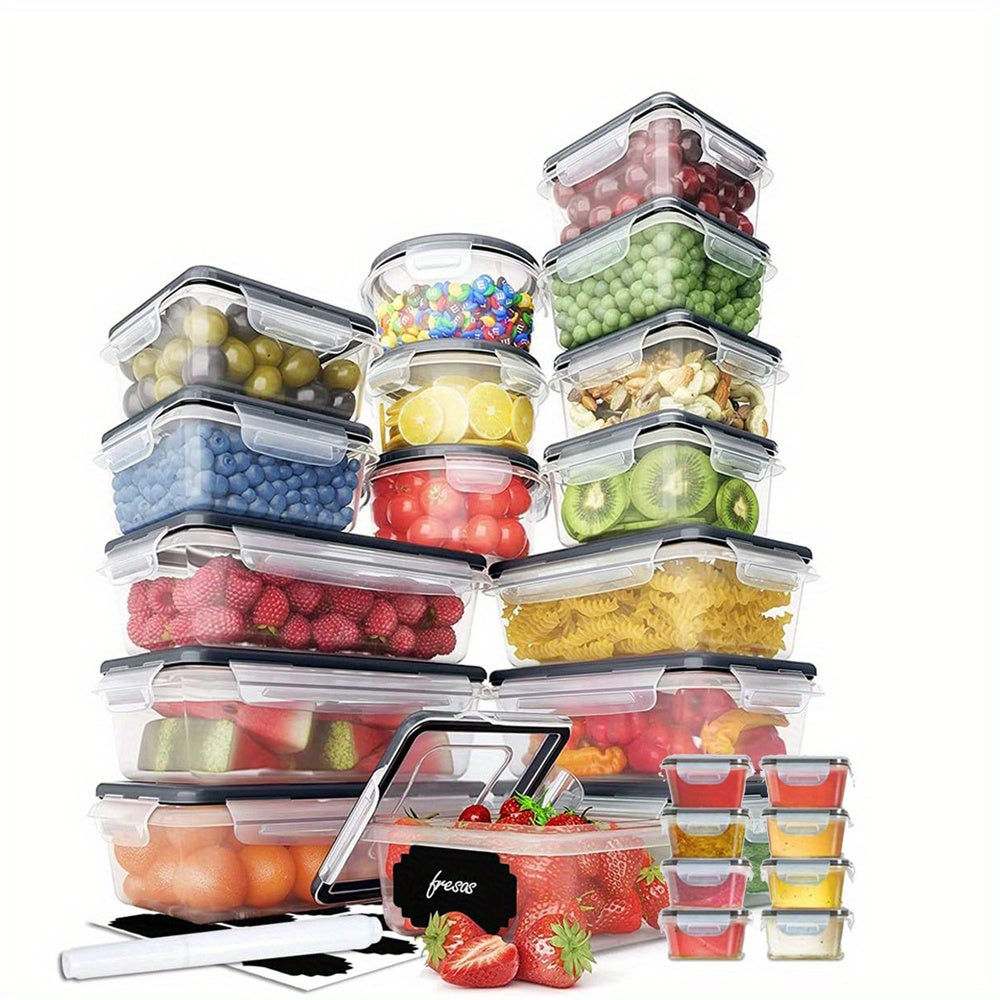 24pcs Transparent Food Box Pantry Storage Box BPA-Free