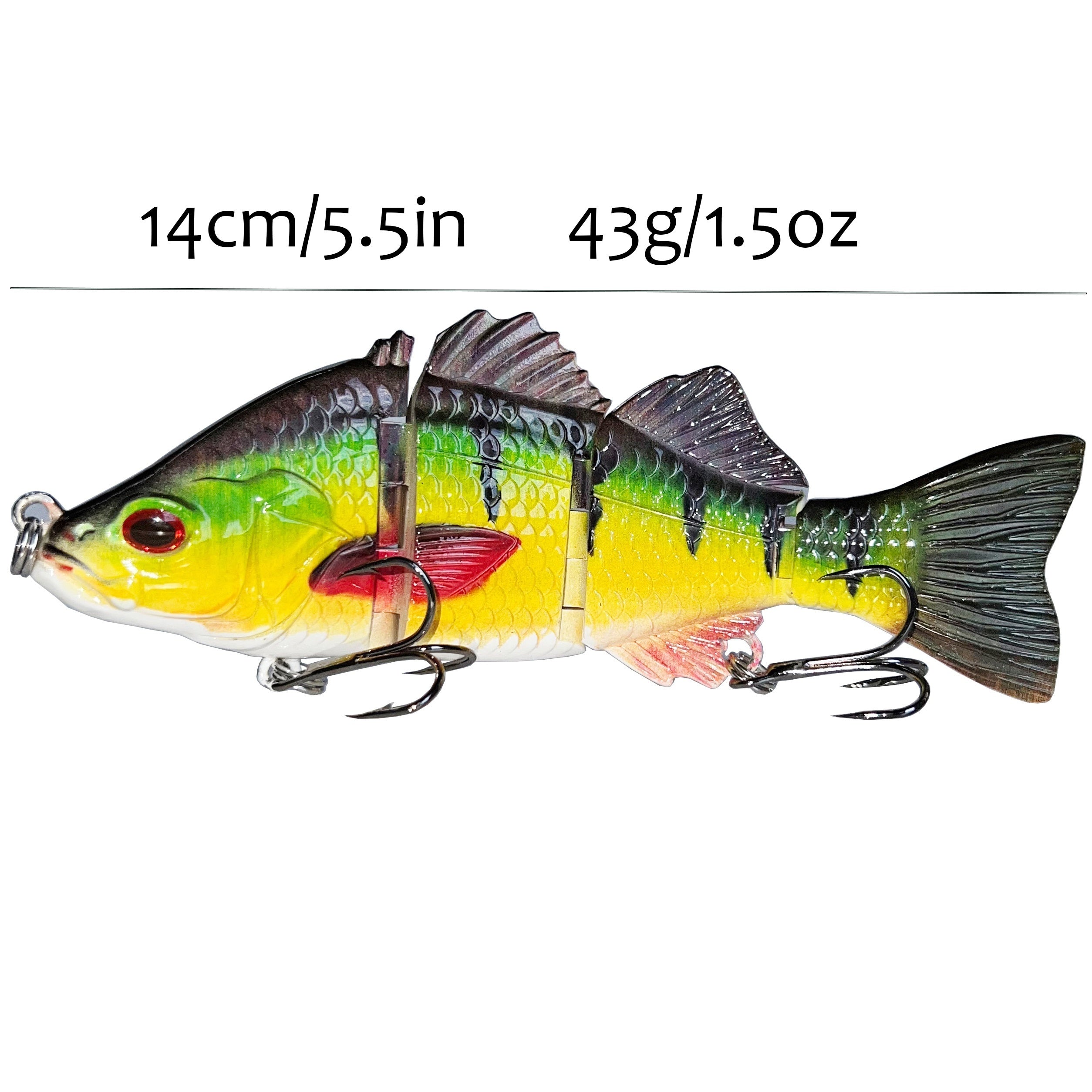 43g 1.52oz 4 Segments Sinking Wobblers Hard Bait Fishing Tackle